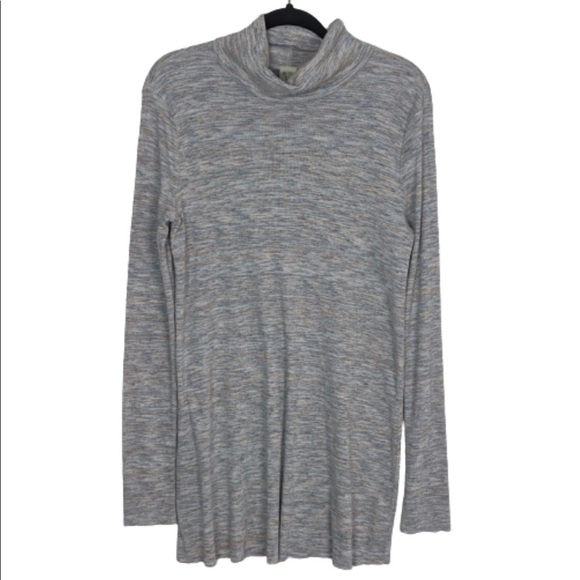 We The Free by Free People Stonecold Ivory multi turtleneck tunic top size small - Picture 5 of 7